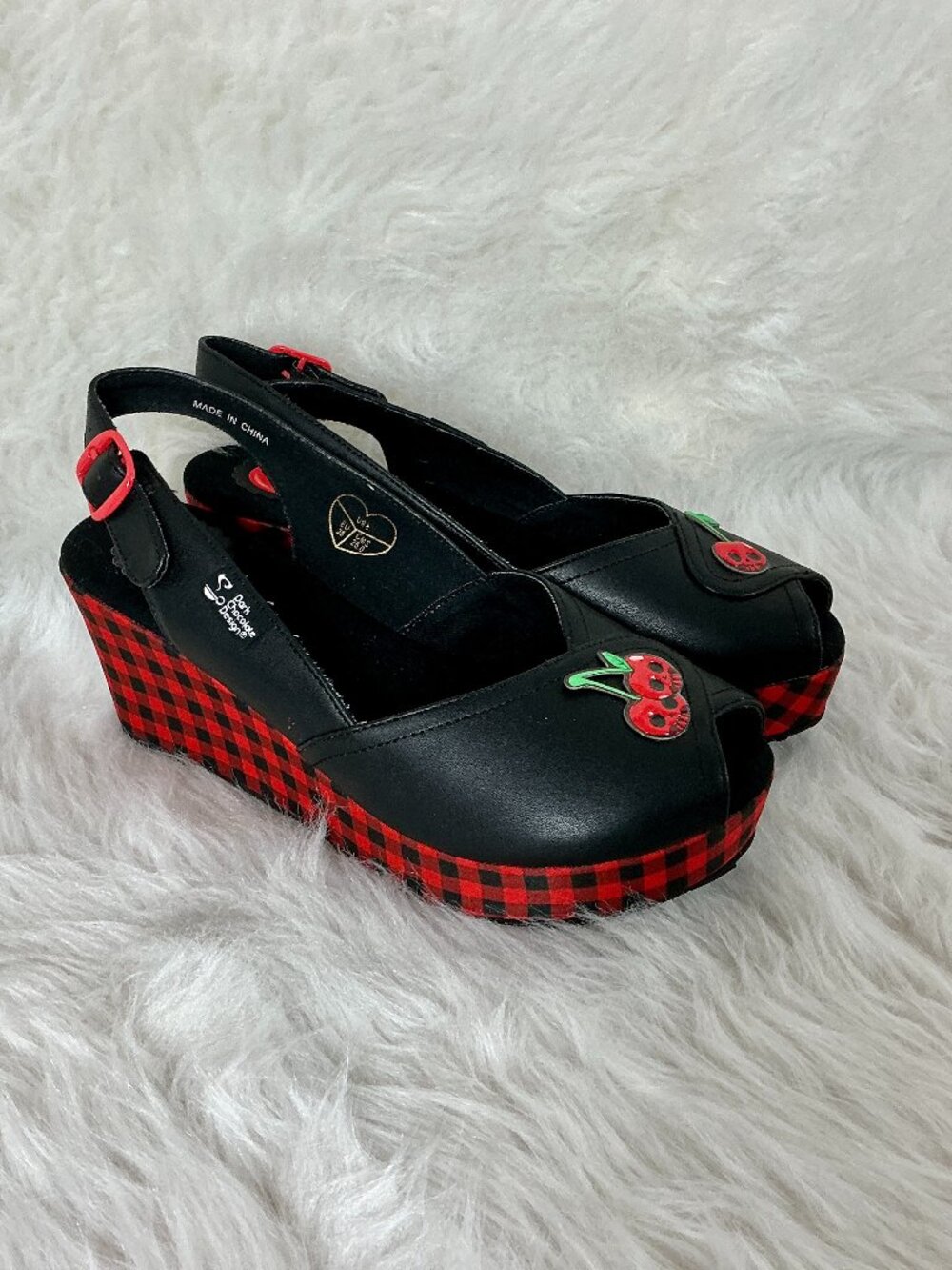Hot Chocolate Design Black Red Slingback Choclaticas Death Cherry Sandal 8